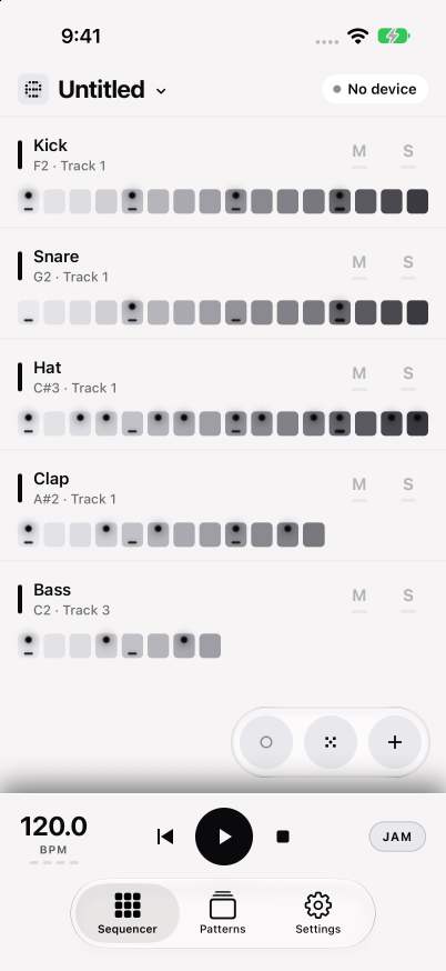 Sequencer, the 0.21.0 test build (d43c586c)