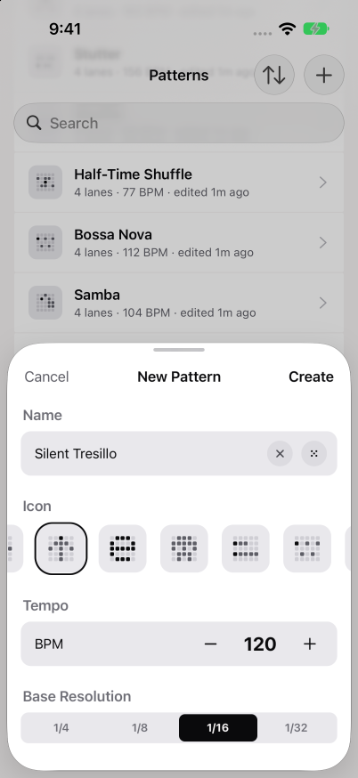 New Pattern, the 0.21.0 test build (d43c586c)